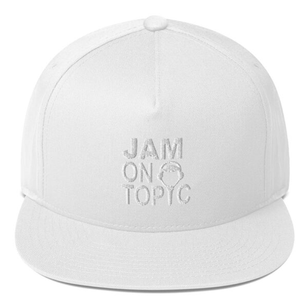 White On White Flat Bill Cap