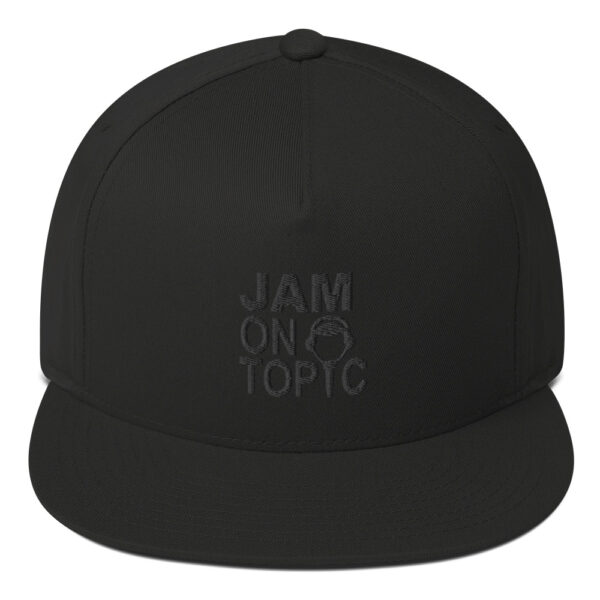 Black On Black Flat Bill Cap